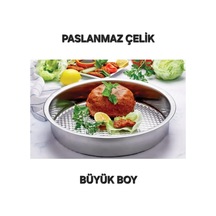 Tr Süper Kaliteli Çok Amaçlı Paslanmaz Çelik Çiğköfte Tepsisi & Çiğköfte Leğeni 50 Cm, Ndmndm777 Genel