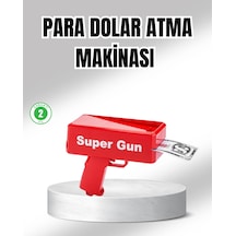 Super Money Gun Para Saçma Tabancası Yüksek Atış Güçlü Kırmızı Model "