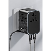 25w Evrensel Seyahat Şarj Adaptörü Fiş Priz Dönüştürücü /1xusb/2x