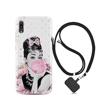 Huawei Y6 2019 Kılıf Boyun Askılı Audrey Glue 1420