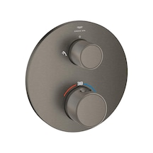 Grohe Atrio Private Collection 24396AL0 Entegre Kapatma/Yönlendirme Vanası Ve Düğmeli 2 Çıkışlı Termostatik Duş Bataryası Antrasit