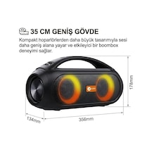 Ds152 35 Cm Büyük Boy Boombox Bluetooth Hoparlör 36w, Çift 3 Subwoofer, Rgb Aydınlatma, Ipx5 Suya Dayanıklı, Tws Stereo, Powerbank Özellikli