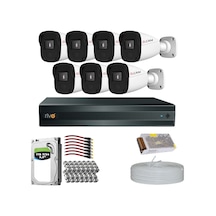 Rivo Dcam 7 Kameralı 40 Metre Gece Görüşlü Set 1tb 7/24 Hdd