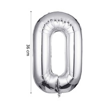 Folyo Balon O Harfi Helyum Balon 36 Cm Gümüş Renk - O Harf Balon - Harf Folyo Balon - O Harfli Balon Çok Renkli