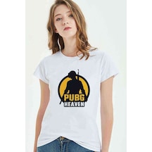 Pubg Heaven Baskılı Beyaz Kadın Tshirt Pubg Heaven Baskılı Beyaz Kadın Tshirt