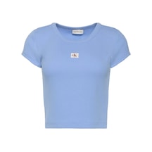 Calvin Klein Woven Label 2x2 Baby, C32, Xxs Mavi Kadın T-shirt
