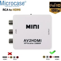 Rca To Hdmı Tos Av Çevirici Dönüştürücü Av2Hdmı - Al2666