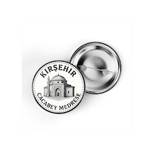 5 Adet İğneli Çanta Rozeti - Cacabey Medresesi - Kırşehir - 44 MM Çok Renkli