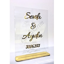 Estölye Pleksi Masaüstü Isimlik Söz, Nişan , Kına, Düğün, Nikah