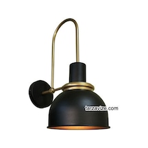 Tarz Avize Tap35 Dekoratif Siyah Retro Modern Duvar Aplik Siyah