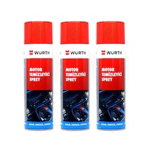 Würth 3x Motor Temizleyici Sprey 500 Ml Su Gerekmez Çok Renkli