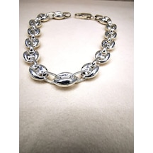 Omar Silver Unisex Gemici Arpa 9Mm Gümüş Bileklik
