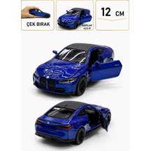 1:36 Ölçek Bmw M4 Metal Model Araba - Mavi