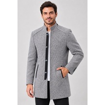 Plt9327 Dewberry Erkek Kaban-açık Diagonal Gri