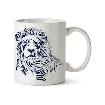 Aslan Lion Porselen Kupa Bardak Beyaz