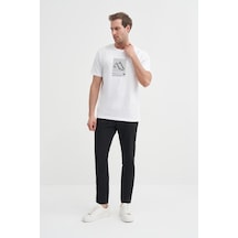 Cazador 41720 Erkek Bisiklet Yaka Beyaz Tshirt