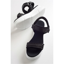 Luvishoes 4760 Sıyah Kadın Sandalet Siyah