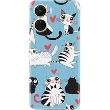 Vivo Y16 Kilif Silikon Desen Kedicikler 1772 566401670