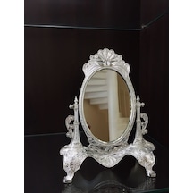 LKM-284 Gümüş Rengi Çerçeveli Ayaklı Masa Aynası