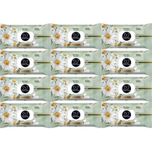 Papilion Islak Havlu Mendil 100 Yaprak Papatya 12 Li Set