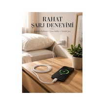 Usb-a To Type-c Şarj Kablosu 2 Metre Uzun Kablo Sarı