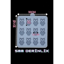 Epoksi Silikon Kalıp / 12li Mini Baykuş Kalıbı