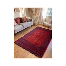 Afgan Desenli Makine Dokuma Kilim Etnik Otantik Anadolu Saçaklı Salon & Oturma Antre Koridor Ince Bordo-lacivert Bordo-lacivert