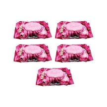 5 Paket Red Rose Islak Havlu Mendil 90 Adet Kapaklı Gül Kokulu 11'li Set