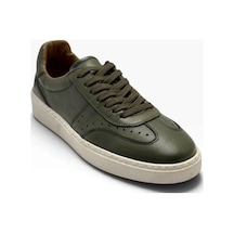 Cakgo 152-26 Hakiki Deri Anatomik Taban Erkek Sneaker Haki Beyaz