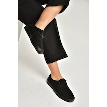 Fox Shoes Y602170902 Siyah Süet Bağcıklı Casual Ayakkabı Siyah