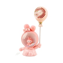 Aurora Karikatür Sevimli El Masaüstükçük Fan Katlanabilinir Taşınabilinir Büyük Rüzgar Gücü Usb Şarj Elektrikli Fan