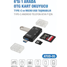 Çok Fonksiyonlu 6 In 1 Otg Kart Okuyucu Telefon -tablet Pc Uyumlu