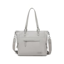Smart Bags Twill Dimi Kumaş Kadın Omuz Çantası 3323 Vizon