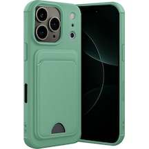 Apple Uyumlu iPhone 17 Pro Max Kelvin Kartvizitli Silikon Yeşil