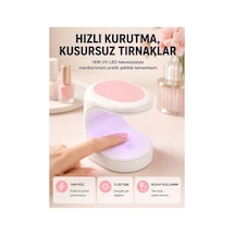 Led Mini Oje Kurutucu Taşınabilir Hızlı Kuruma Cihazı 3 Led Işıklı Yeni Nesil Siyah
