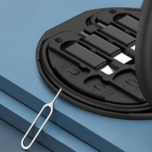 Buffer Buffer 60w Destekli Kablo Kutusu Seyahat Kablo Seti 5'i 1 Arada Usb Type-c Şarj Kablosu Seti - 8684003012424