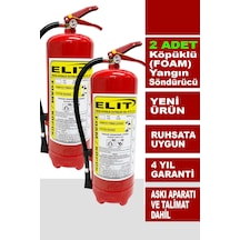 6 Kg Köpüklü Yangın Söndürme Tüpü Askı Aparatı Ve Talimat Dahil Ruhsata Uygun 2'li Paket