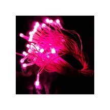 Aydınlatması 10 Metre 220 Vold Sabit Aydınlatma 38 Led Işık- Fişli Pembe Genel