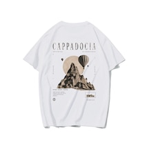 Brz Collectıon Brz Collection Unisex Oversize Cappadoccia T-shirt Beyaz