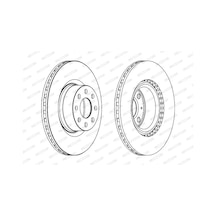 Fren Disk - Fiat Doblo, 500, Grande Punto, Punto - Ferodo-ddf1298