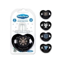 Baby Time Silikon Damaklı Koruma Kapaklı Siyah Gövdeli Emzik No:0 Siyah