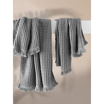 Karna Torshon Gofre Pamuklu Havlu Seti 70x140 Altın