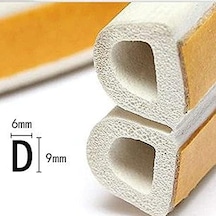 Kapı Pencere Fitili Soğuk İzolasyon Bandı Beyaz 2x3 6 Mt