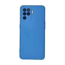 Oppo Reno 5 Lite Uyumlu Kılıf Nano İçi Kadife Silikon - Mavi