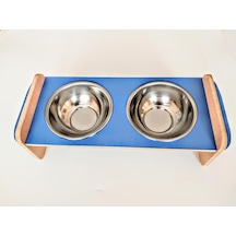 Ahşap Ayaklı İkili Köpek Mama Ve Su Kabı