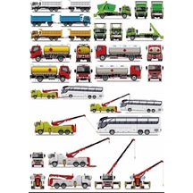 İş Makineleri Sticker Set