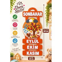 Mevsimler Panosu Keçeden Hazır Mevsim Şeridi Panosu Okulöncesi İlkokul