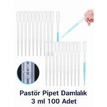 Pastör Pipeti Non Steril Damlalık 3 Ml Plastik 100 Adet