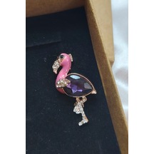 Feniks Flamingo Broş Ve Yaka İğnesi