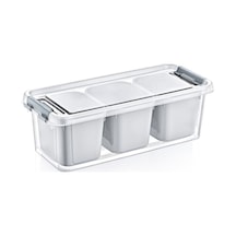 Hobby Life 3 Bölmeli Derin Grand Organizer Kutu 1.8 Litre Plastik Turuncu Diğer